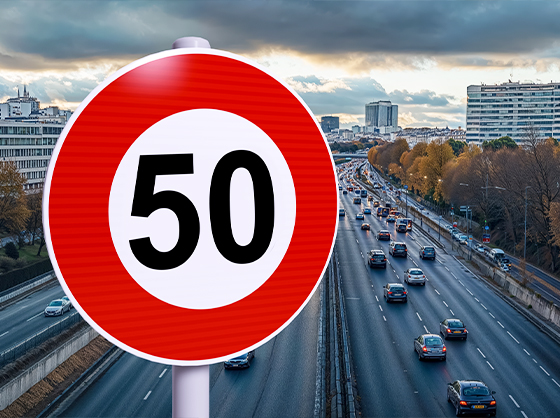 Le prériph parisien passe à 50km/h